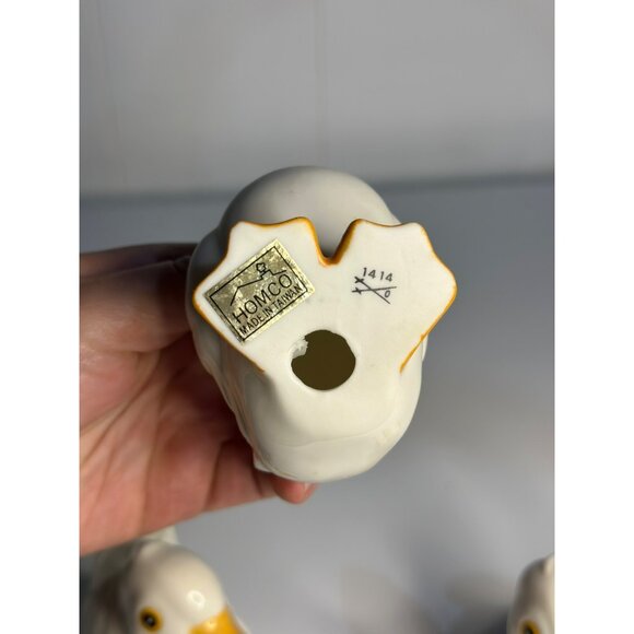 VTG HOMCO #1414 Ceramic Ducklings Set of 3 - White Duck Figurines 2.75” Tall - Picture 6 of 9